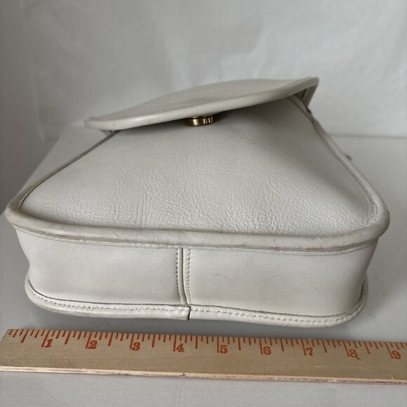 Vtg Coach Lindsay Bone White Bone Handbag Purse Crossbody #9888 - Picture 5 of 13